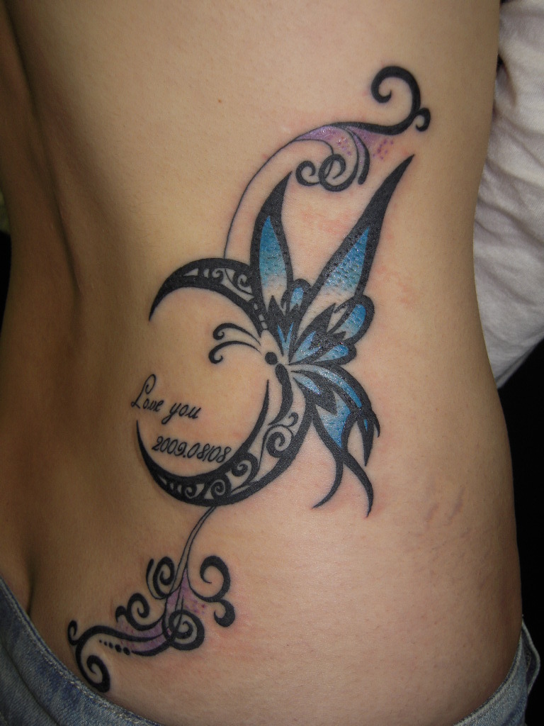 蝶と月のトライバル