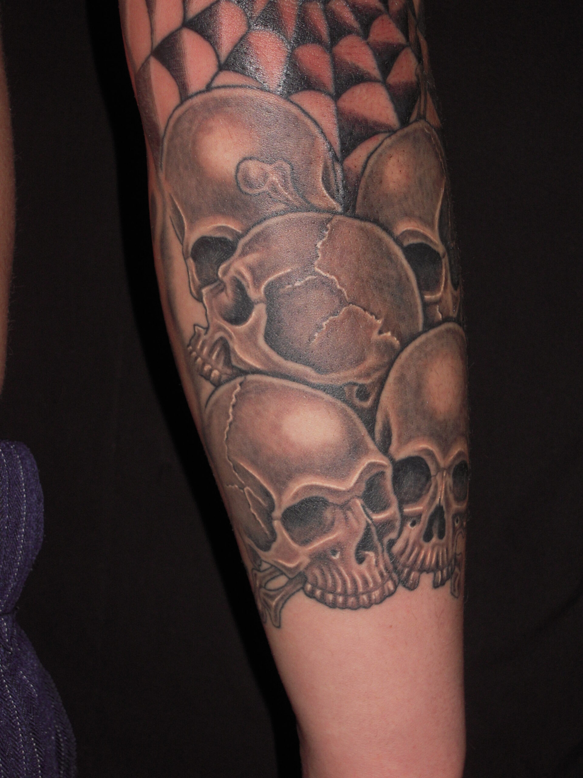 蜘蛛の巣とスカル